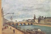 Le Pont-au-Change et le Palais de Justice (mk11) Jean Baptiste Camille  Corot
